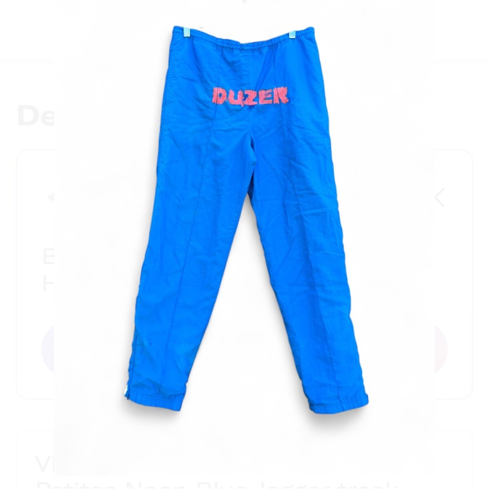 Vintage 80s Head Sportswear Petites Neon Blue Jogger Duzer track pants